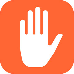 Obraz premium Hand icon for mobile applications. Simple and clear design. Vector illustration