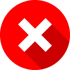 Cross and check mark icon vector symbol set.