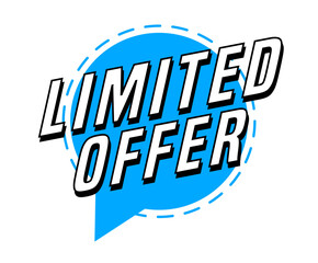 Colorful vector flat design banner limited offer. This sign is well adapted for web design.