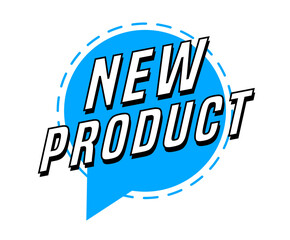 Colorful vector flat design banner new product. This sign is well adapted for web design.