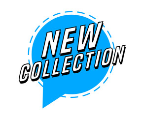 Colorful vector flat design banner new collection. This sign is well adapted for web design.