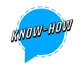 Colorful vector flat design banner know how. This sign is well adapted for web design.