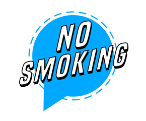 Colorful vector flat design banner no smoking. This sign is well adapted for web design.