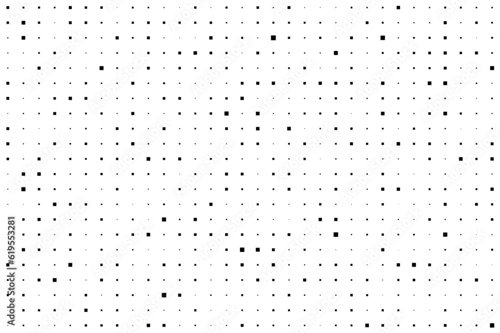 Poster square seamless pattern. repeating fadew dotted halftone. fading background. simple small geometric 