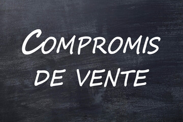 Fototapeta premium Compromis de vente tableau