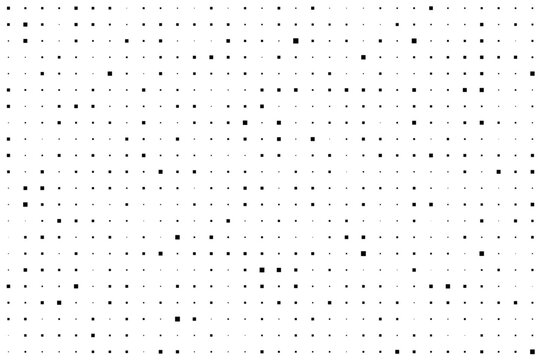 Square seamless pattern. Repeating fadew dotted halftone. Fading background. Simple small geometric patern. Repeat faded texture. Repeated abstract fades dot element for prints. Vector illustration