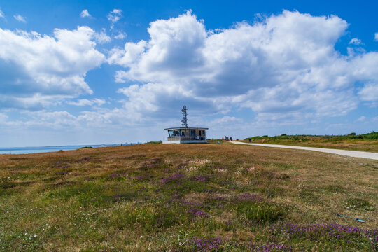 The Coastguard relay station on Warren Hill, Hengistbury Head, UK
