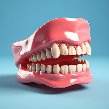 denture shape 3d illustration