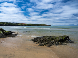 Beautiful Crantock beach on the North Cornish coast 
