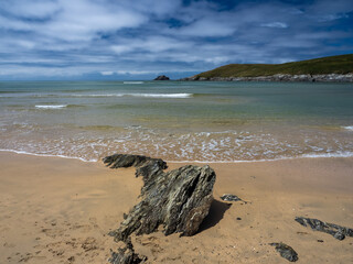 Beautiful Crantock beach on the North Cornish coast 