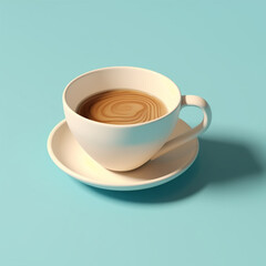 3d illustration of a cup of coffee