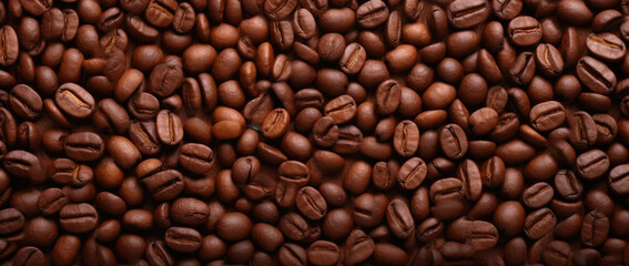 Aromatic Coffee Beans in Perfect Symmetry. Generative AI