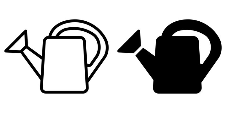 ofvs385 OutlineFilledVectorSign ofvs - watering can vector icon . isolated transparent . black outline and filled version . AI 10 / EPS 10 / PNG . g11725