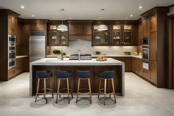 Fototapeta na wymiar most beautiful interior design of kitchen and medical store Generative Ai