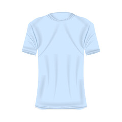 T-shirt mockup in white colors. Mockup of realistic shirt with short sleeves. Blank t-shirt template with empty space for design.
