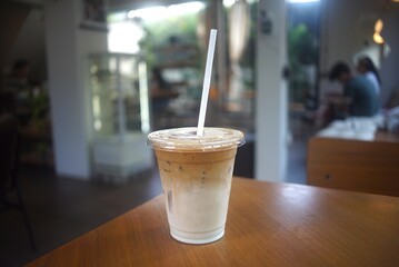 Iced Coffee Latte Recipe at cofee shop - 619564634
