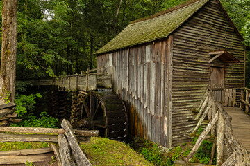 Cades Cove Historical Grist Mill in the Great Smokys National Park in Tennessee