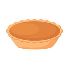 Thanksgiving Day traditional pumpkin pie. Web site page and mobile app design vector element.
