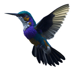 ilustracion realista, hiperrealista, fotrografica, alta definicion  de un colibri colorido, generativa IA - obrazy, fototapety, plakaty