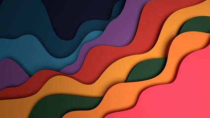 abstract colorful background with wavy lines
