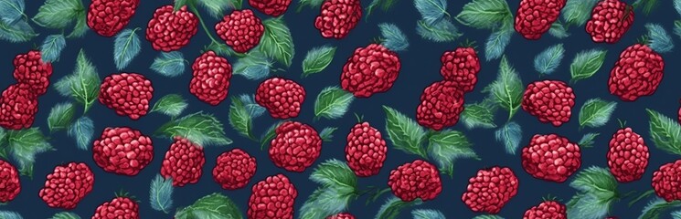 Pink raspberries, berries background. Healthy low calorie fruit razz illustration, Generative AI
