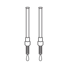Hand drawn kids drawing Vector illustration Traffic light baton flat cartoon isolated