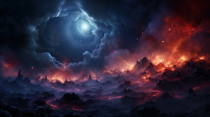 Naklejka premium space landscape.