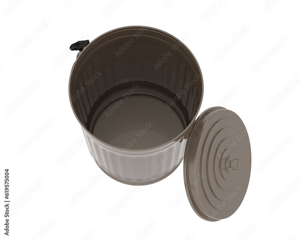 Poster garbage bin isolated on transparent background. 3d rendering - illustration