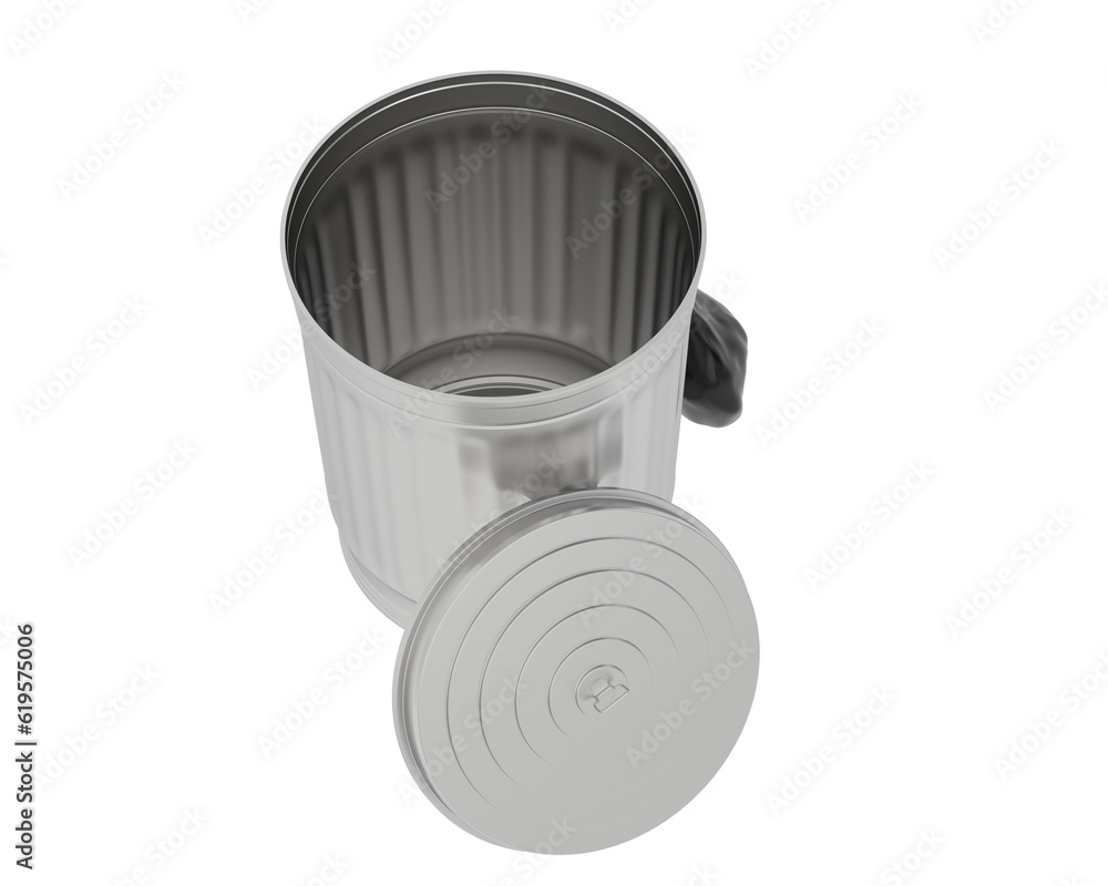 Poster garbage bin isolated on transparent background. 3d rendering - illustration