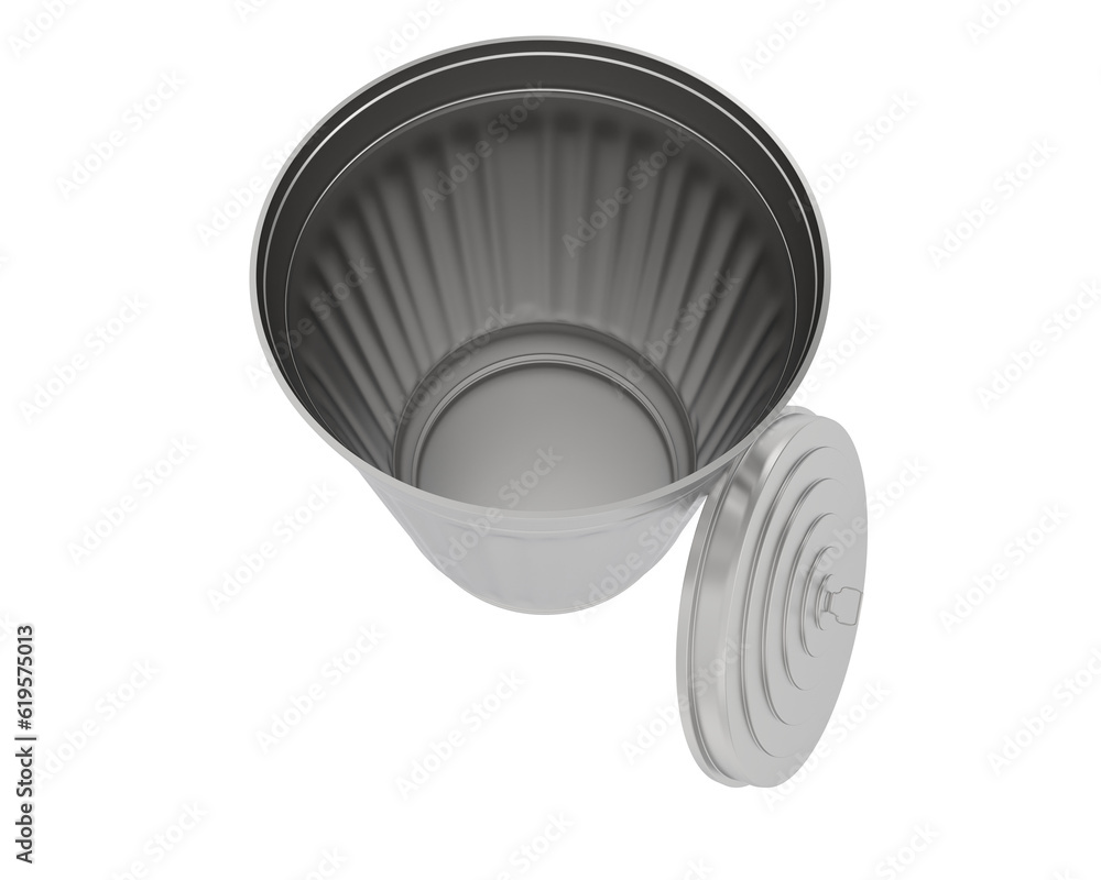 Poster garbage bin isolated on transparent background. 3d rendering - illustration