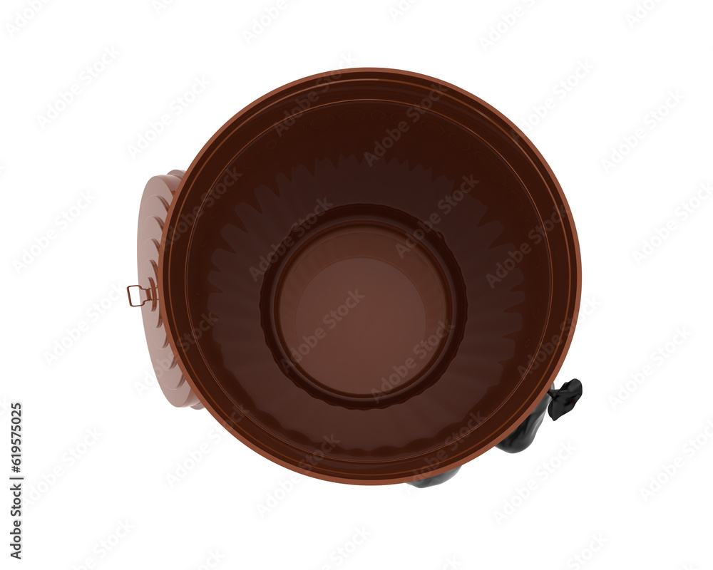 Poster garbage bin isolated on transparent background. 3d rendering - illustration