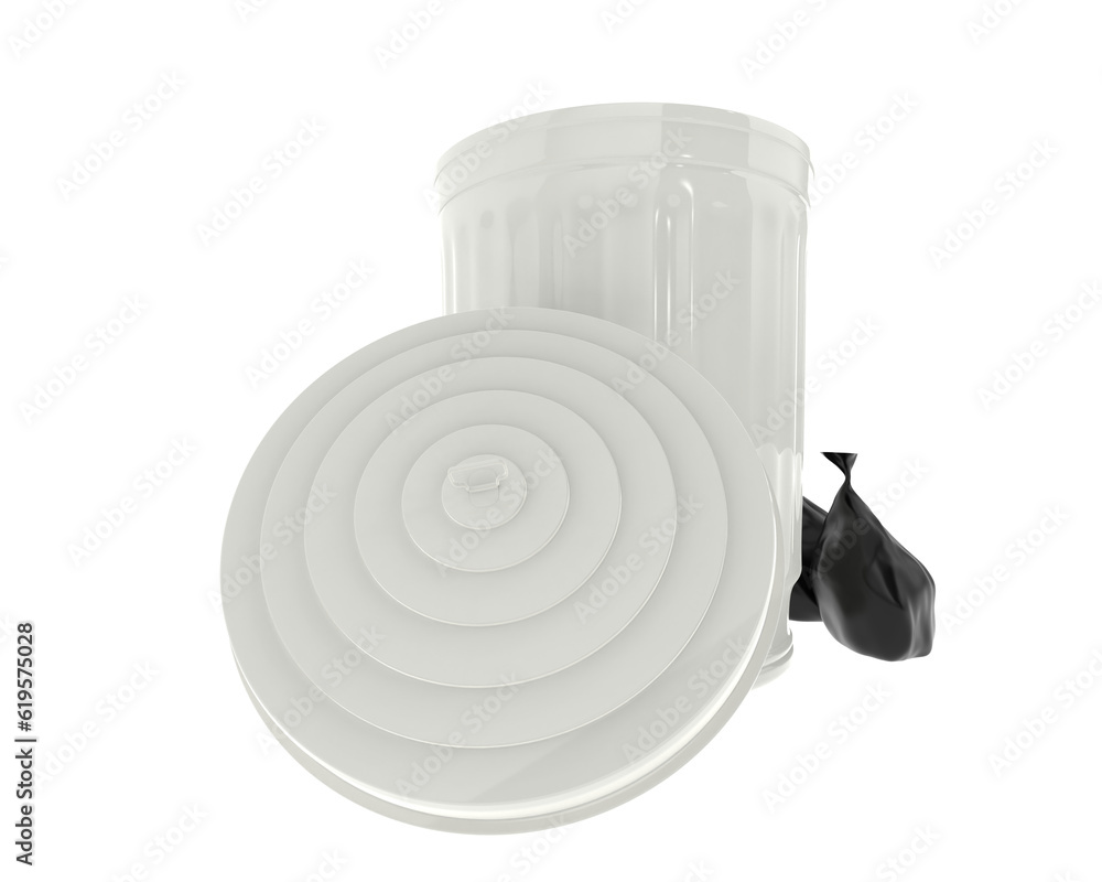 Poster garbage bin isolated on transparent background. 3d rendering - illustration