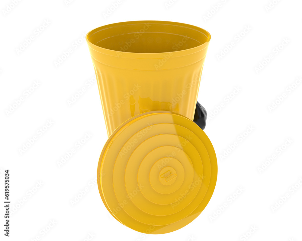 Poster garbage bin isolated on transparent background. 3d rendering - illustration