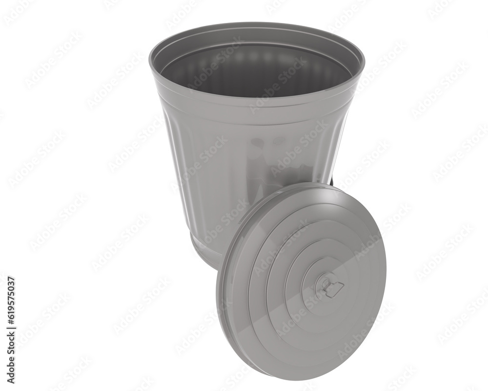 Poster garbage bin isolated on transparent background. 3d rendering - illustration