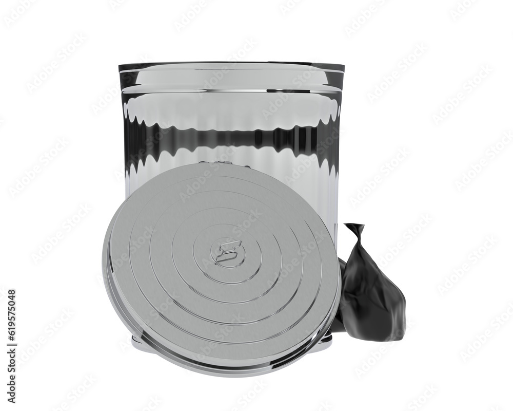 Poster garbage bin isolated on transparent background. 3d rendering - illustration