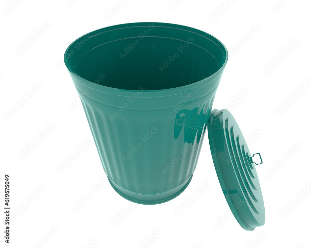 Poster garbage bin isolated on transparent background. 3d rendering - illustration