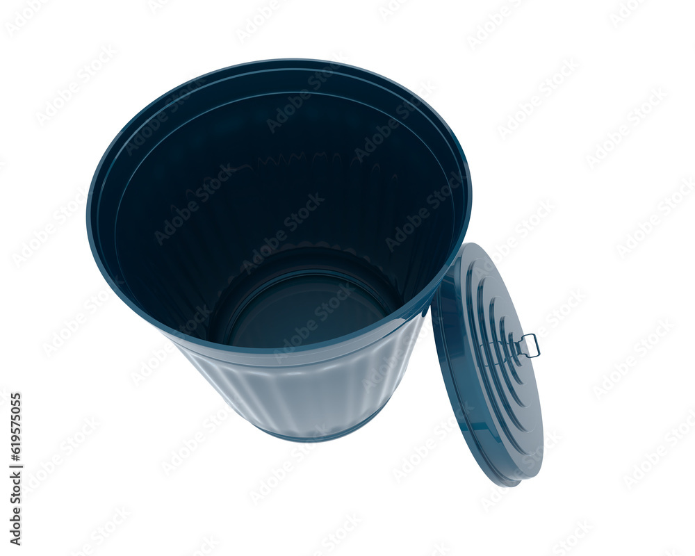 Poster garbage bin isolated on transparent background. 3d rendering - illustration