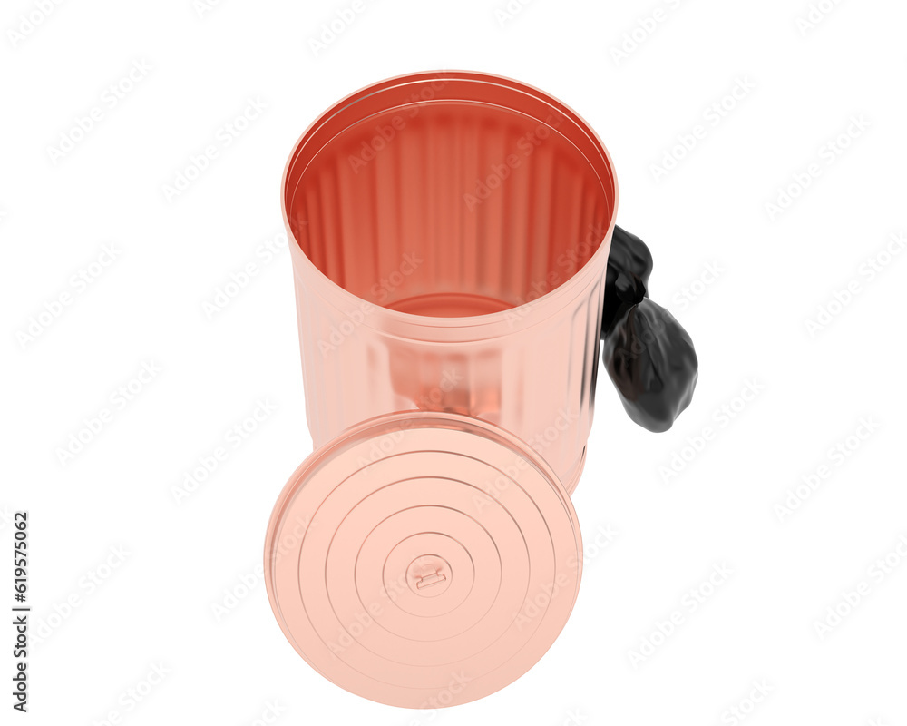 Poster garbage bin isolated on transparent background. 3d rendering - illustration