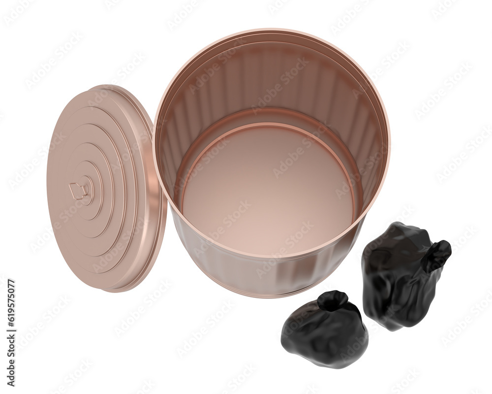 Poster garbage bin isolated on transparent background. 3d rendering - illustration