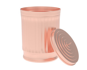 Garbage bin  isolated on transparent background. 3d rendering - illustration