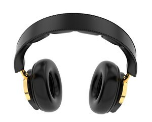 Headphones isolated on transparent background. 3d rendering - illustration