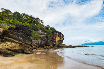 Bako national park, sea sandy beach, in Kuching, Sarawak, Malaysia. Bako national park is a famous...