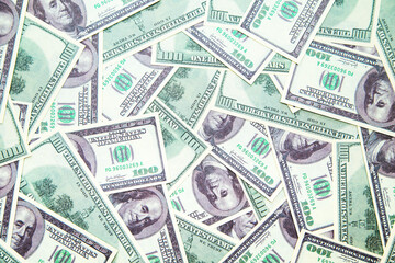 Lots of hundred dollar bills.