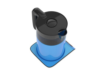 Kettle isolated on transparent background. 3d rendering - illustration