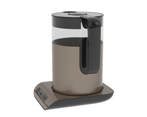 Kettle isolated on transparent background. 3d rendering - illustration