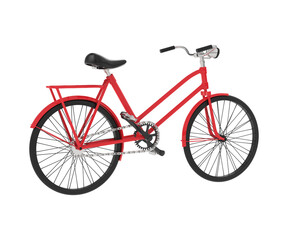 Fototapeta premium Bicycle isolated on transparent background. 3d rendering - illustration