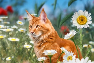 Portrait of a beautiful cute young cat.