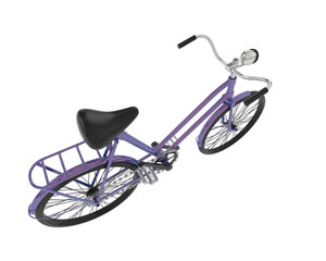Obraz na płótnie Canvas Bicycle isolated on transparent background. 3d rendering - illustration