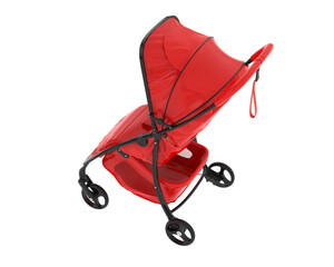 Stroller isolated on transparent background. 3d rendering - illustration