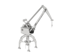 Crane isolated on transparent background. 3d rendering - illustration